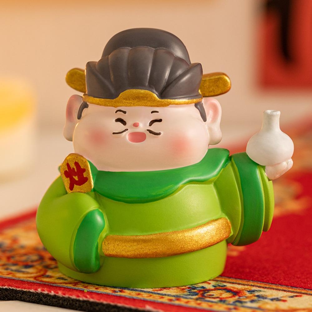 Resin Desktop Ornament Cartoon Desktop Trinkets Miniature Figure Lucky God Figurine  Bedroom