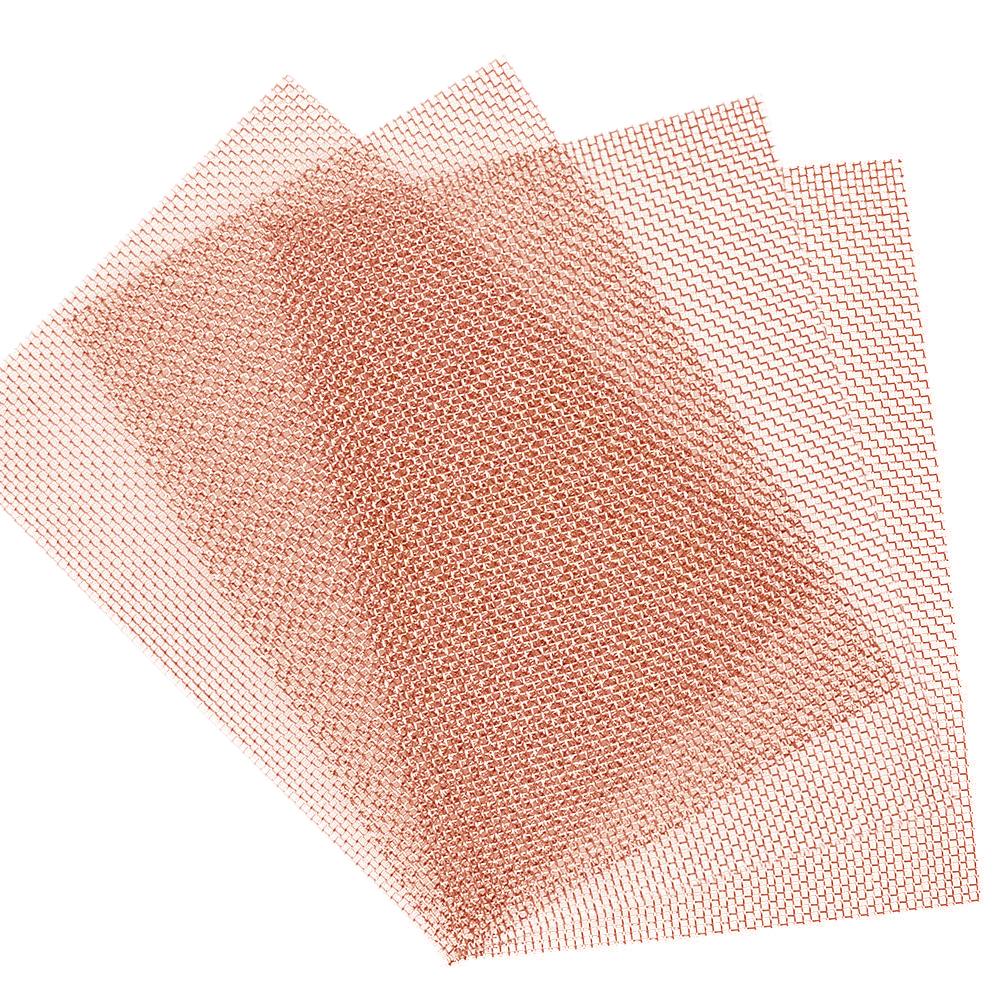 

20 пакетів, 10 меш 99,9% чистої міді, сітчастий екран, мідна сітчаста тканина, тонка сітка, 2,95x2,95 дюйма 120 Mesh- 5.9x19.68in- 4Pack