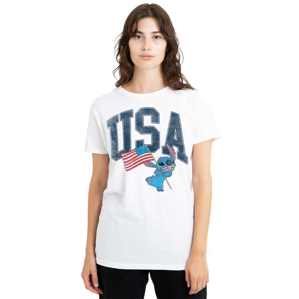 Lilo & Stitch Womens/Ladies USA T-Shirt