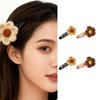 5Pcs Cartoon Yarn Flower Hairpins Nonslip Barrettes Fashion Hair Clip For Kids Adults Gentle Hair Accessories