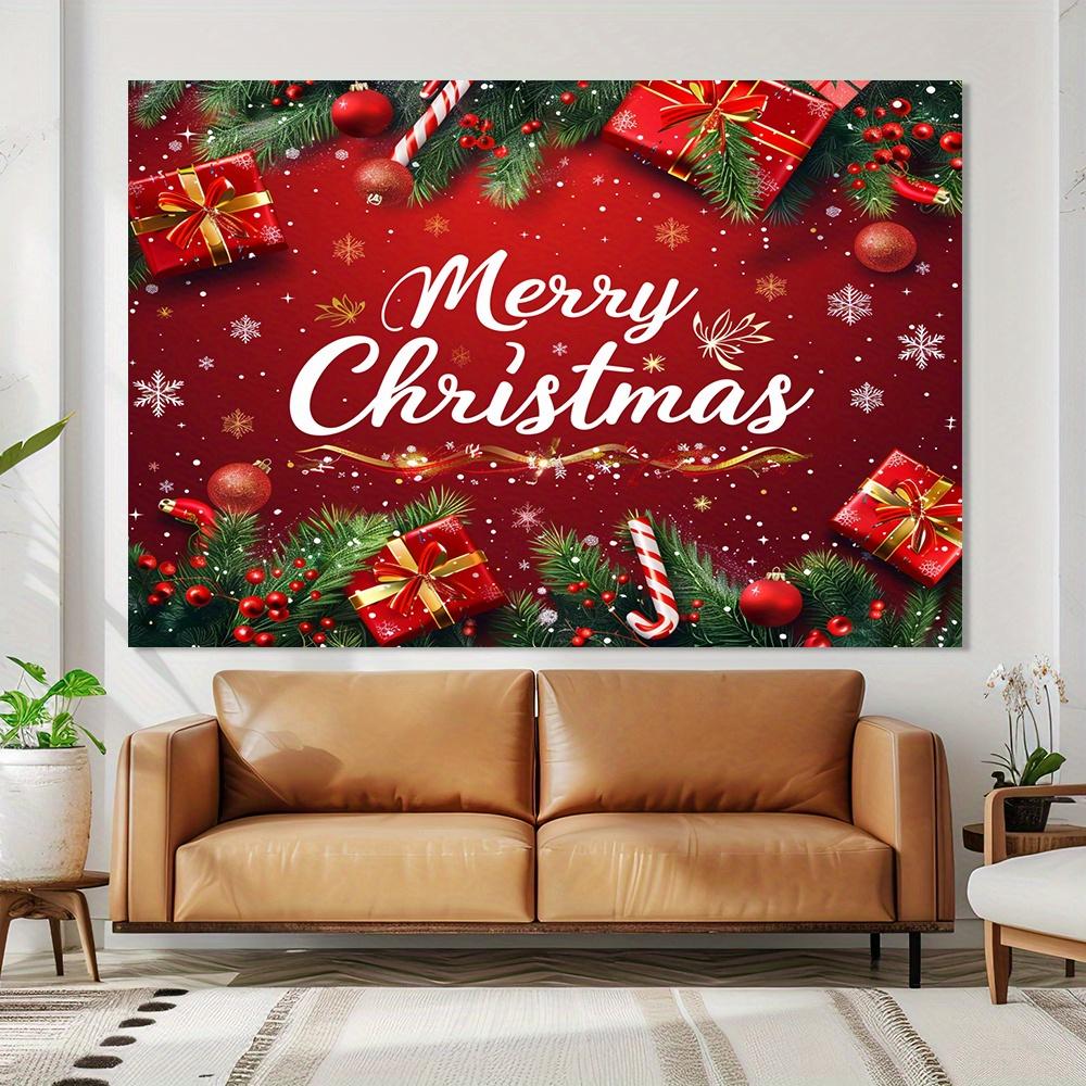 1pc, Christmas background cloth, Merry Christmas background, used for outdoor decoration, scene decoration, party decoration
