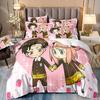 Fashion Anime SPY FAMILY Anya Bedding Set Single Twin Full Queen King Size Bed Set Kids Bedroom Duvetcover Sets Bed Sheet Set