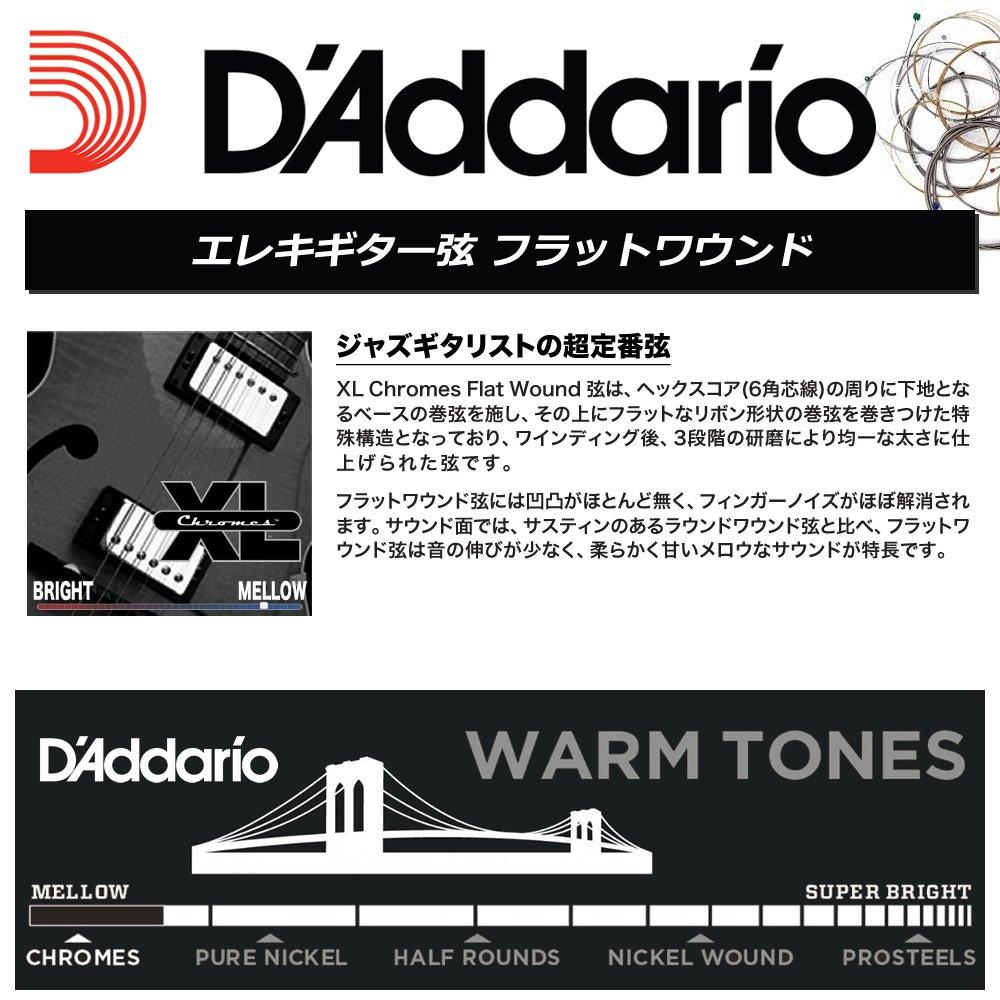 CG040 Flatwound Electric Guitar Set of 5 D'Addario Strings, .040,