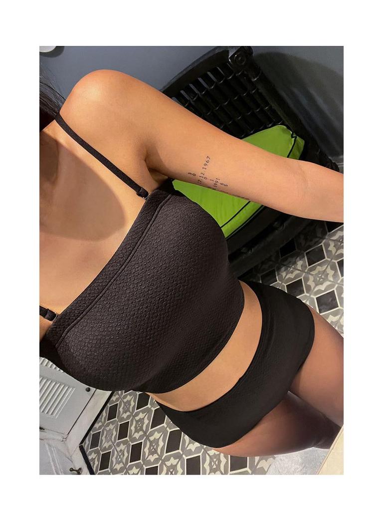 Solid Color Halter Bandeau Slimming Backless Swimsuit for Girls