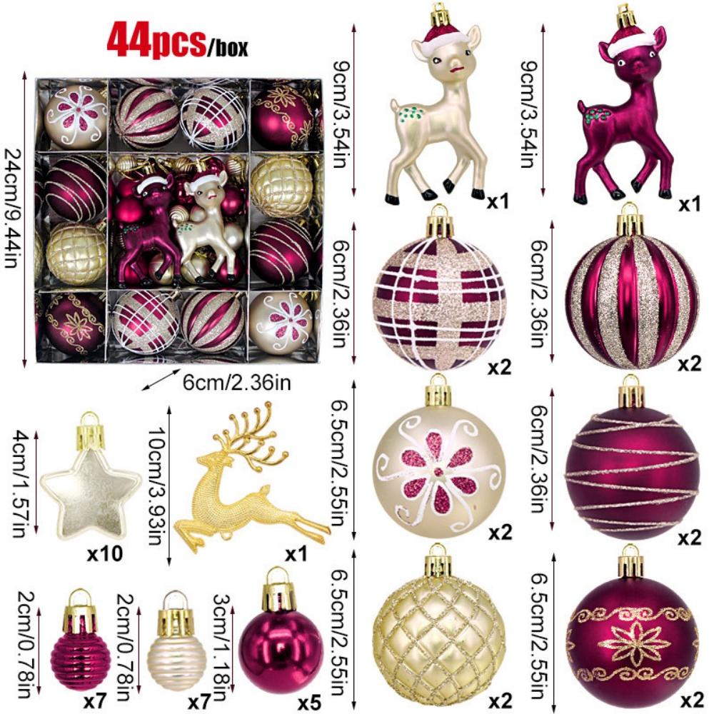 Electroplated Christmas Ornaments Festive Christmas Decoration Balls Christmas Ball Ornaments Painted For New Year Celebration