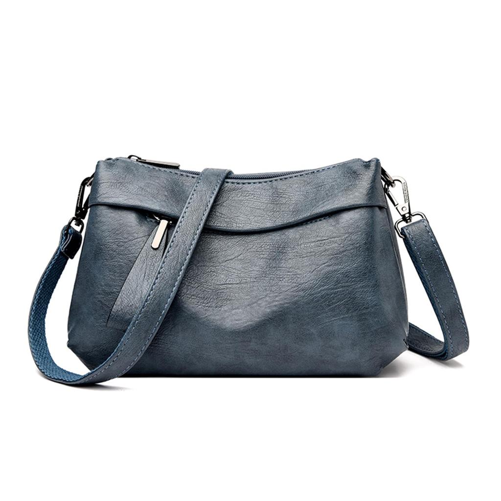 Crossbody Tote Small Waist Small Body PU Leather Bag MR&KB Women's Bag, Bag, Pouch, Bag, Bag, School/Commuter (Blue)