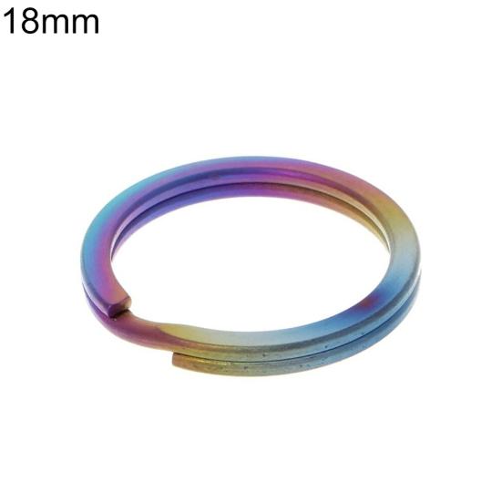 1 st titanmetall nyckelring Lättviktig Rostfri nyckelring Rund Hängande Cirkel