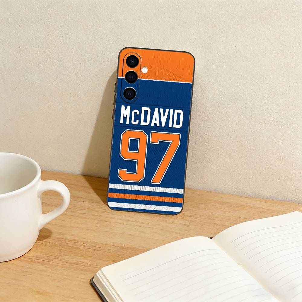 Ice Hockey C-Connor McDavid Phone Case For Samsung Galaxy A73,A72,A71,A70,A53,A52,A51,Others Soft Black Cover