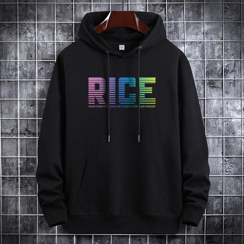 Men's Trendy Autumn Hooded Sweatshirt - Casual, Comfortable Printed Pullover