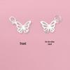 Sterling Silver Butterfly & Flower Pendant Charm for DIY Bracelets and Necklaces
