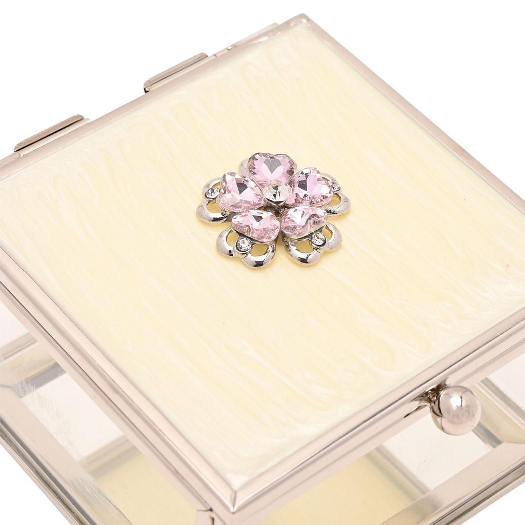 Sophia Embellished Flower Trinket Box with Enamel Lid