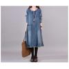 Autumn Round-neck Long-sleeved Denim Dress