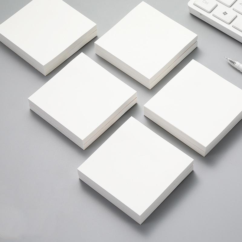 1Pcs 80Sheets Sticky Stationery Notepad Office Bookmark Sticky Notes Khaki / White /Stickers In Notebook Memo Pad