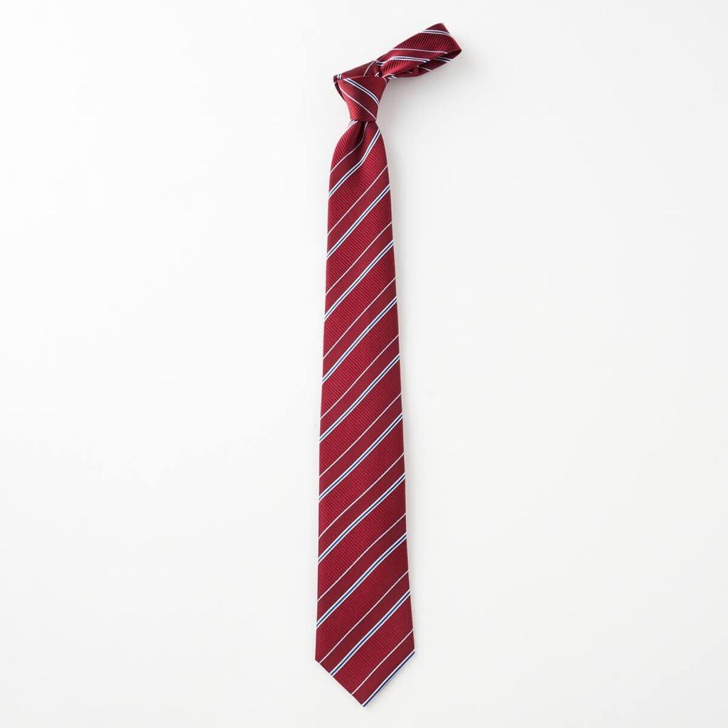 [Ogier] Men's 100% Silk Jacquard Tie, Regimental Stripe, Gift, Present, Business, Stylish