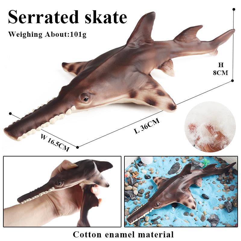 Oenux Ocean Animals Whale Shark Megalodon Crab Starfish Octopus Action Figures Soft Sea Life Model Educational Toy For Kids Gift