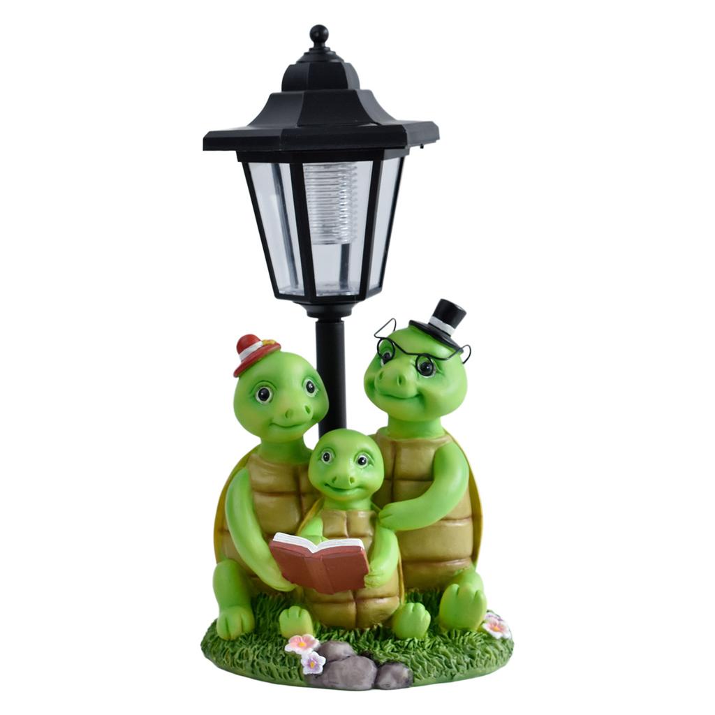 JYL TS/124,Outdoor Garden Landscape Family Turtle Solar Outdoor Light for Villa Balcony Decor Statue