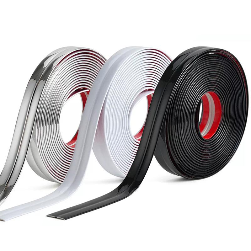 3M/Roll PVC Wardrobe Adhesive Tape Strips Buffer Tape Anti-collision Home Decorative Waterproof Self-adhesive Beauty Seam Sticker