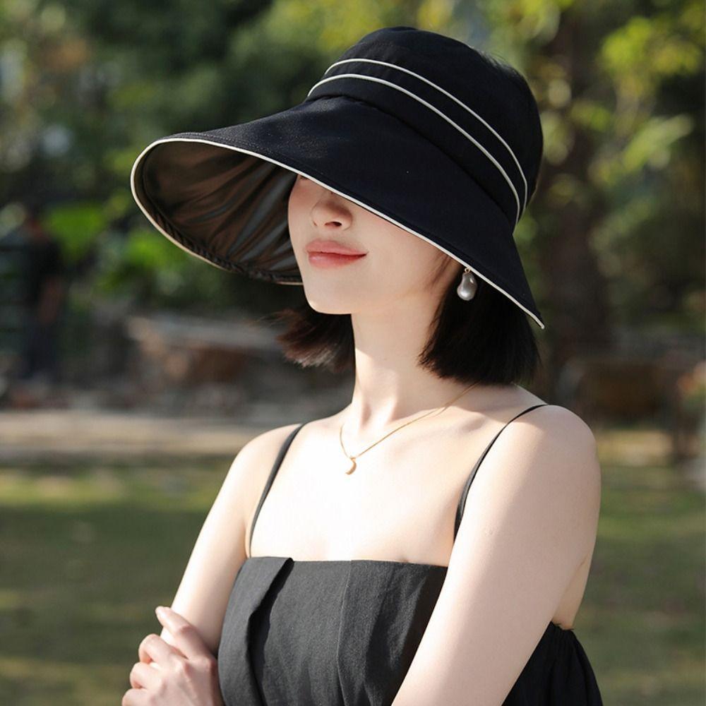 

Wide Brim Sunscreen Hat Foldable Sun Hat Fashion Empty Top Hat