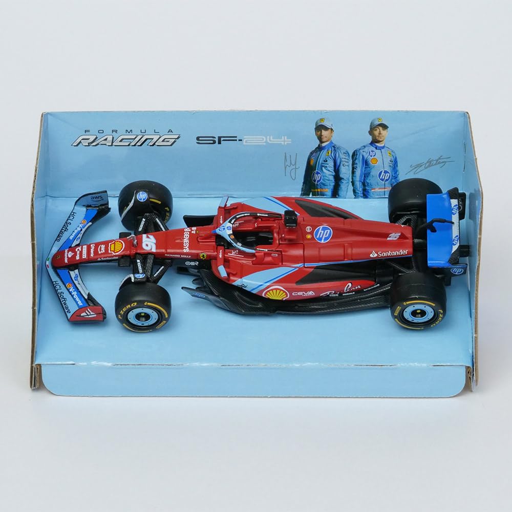 Kyosho BURAGO 1/43 Scale Ferrari SF-24 Miami GP 2024 No. 16 C. Leclerc Window Box Finished Product 18-36844LMIA