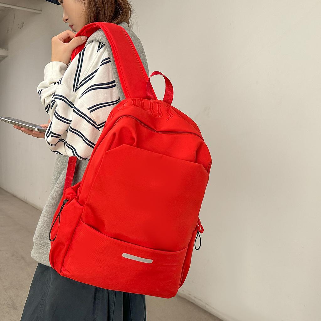 Schoolbag, Korean-style INS Backpack, Unisex Niche, Solid Color Simple Backpack, Couple Casual Lightweight High School and College Student Backpack