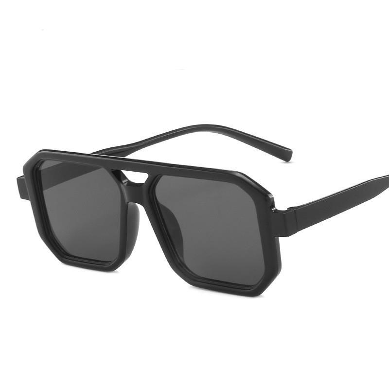 Vintage Sonnenbrille Frauen Männer Quadratische Große Rahmen Sonnenbrille Weibliche Marke Designer Retro Shades Mode Doppel Balken Oculos De Sol