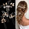 2/4/5Pcs Crystal Bridal Hair Accessories Sparkling Bride Headpiece Set U-shaped Hairpin Pin  Party