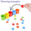 Non-Toxic Montessori Color Sorting Toys For Toddlers 2-4 Years Wooden Matching Game Color Classification Cup Preschool Educational Gift