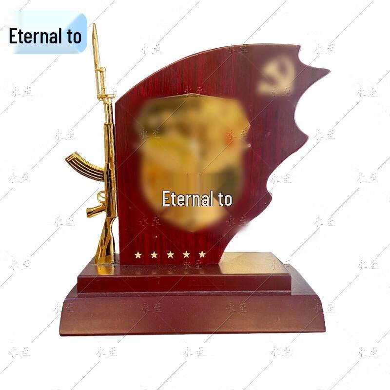 Custom Wooden Metal Retirement Commemorative Award