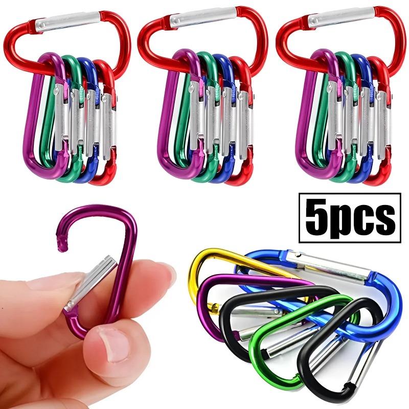 5/10/20PCS Aluminum Carabiner Key Chain Clip Multi Colors Camping Hiking Hook Safety Buckle Keychain Backpack Bottle Buckle
