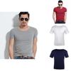 Men's Summer Casual Fashion Solid Color O-neck T-shirt With Short Sleeves