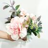 1 Bouquet Fiori Artificiali Seta Camelia Peonia Mini Bouquet di Fiori per Matrimonio Decorazione per Casa Festa