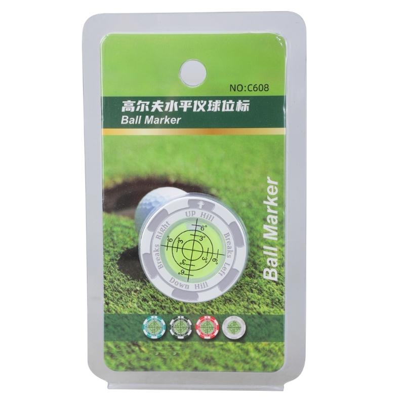 High Precisions Reader Levels Measuring Tool Golfball Markers Golfs Putting Aid Round Bubble Levels Marking Supplies