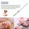 Metal Nail Art Brushes Silver 2, 4, 6 for 3D Carving Crystal Nail Design, Gel Nail Painting Tool