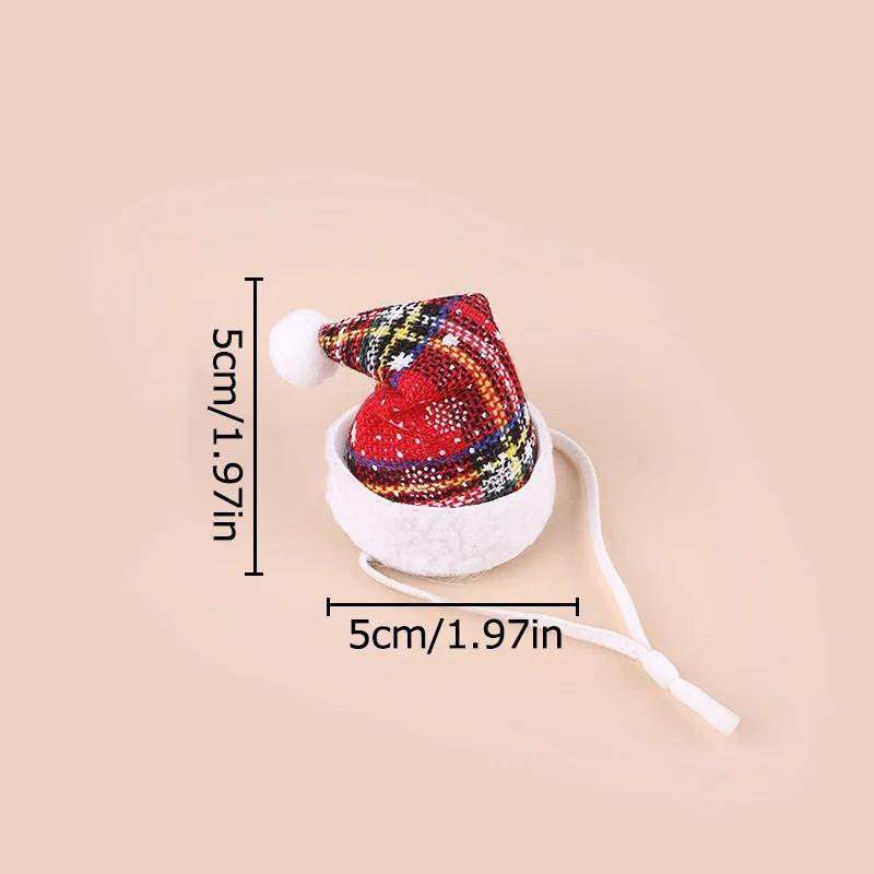 Pet Mini Plush Christmas Hat Cute Felt Ball Bowknot Bell Santa Hat Cats Dogs Xmas New Year Party Caps Pet Navidad Costume Decor