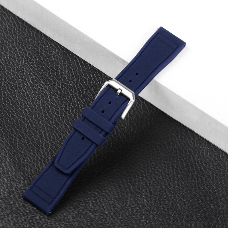20mm 21mm 22mm Quick Release Soft Silicone Strap for IWC PILOT Portugal PORTOFINO Waterproof Smart Watch for Men Women Belt