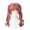Cosplay Wig from with Twin Tail and Curly Party Wig 3 Bonus and Memo Pad Heat-Resistant "Second Castle" Bun, Semi-Long Hair, + Items Net, Hairpins,