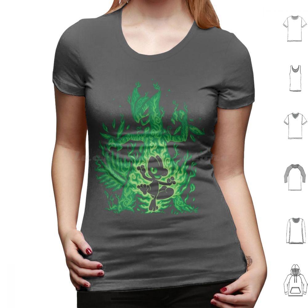 Silhouette : Grass Lizard Evolution T Shirt Big Size 100% Cotton Silhouette Evolution Generation 3 Pókèmón P ? K ? Chü Tr ? ? ?
