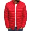 Autumn And Winter Men's Stand-up Collar Solid Color Simple Fashion Rhombus Cotton Clothes Men's Trend