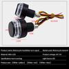 2 PCS Motorcycle Handle Bar End Light Dual Color Turn Signal Light Grip Plug Side Marker Lamp Direction Indicator Lights 12V Daytime Running Lights