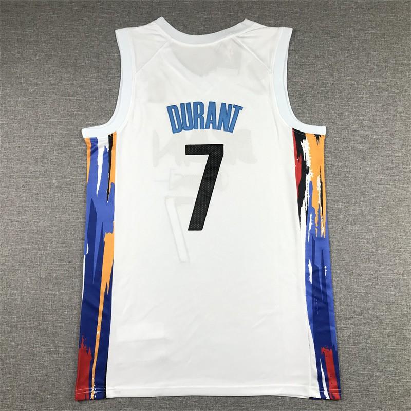 Maglia da Basket da Uomo Maglia da Allenamento Brooklyn Nets 7 Durant 11 Irving Misto Cotone Abbigliamento Sportivo Campo Allenamento