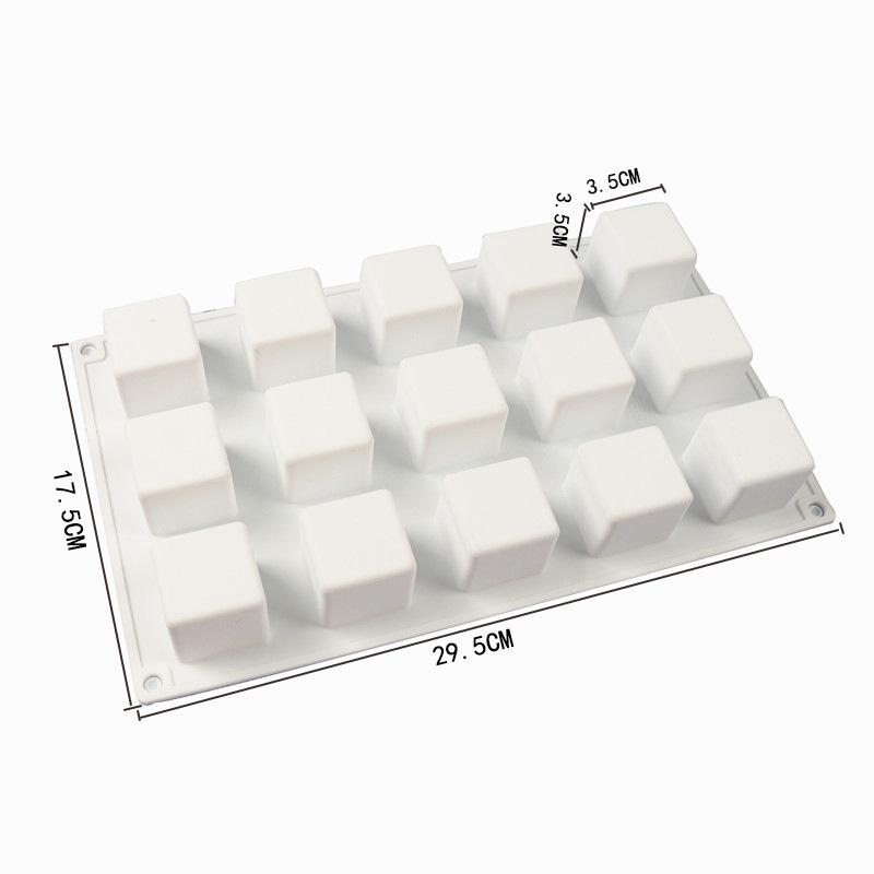 3d Square Cube Shape Silicone Mold Mousse Cake Baking Molds For Caramel Candy Dessert Cheesecake Truffle Jelly Bakeware