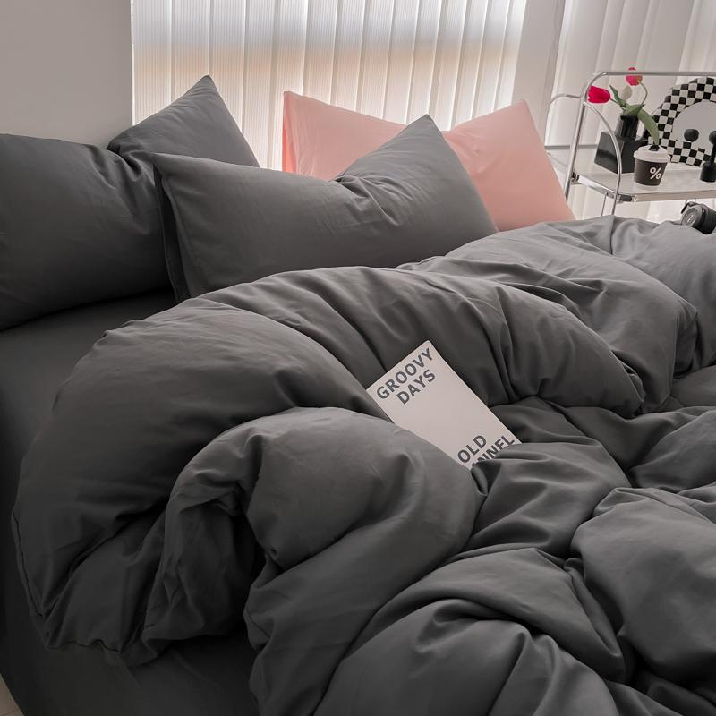 Cozy Bedding Set 3Pcs,1 Duvet Cover with Zipper Closure,2 Pillowcases,Solid Color,Super Soft, Machine Washable, Colorfast