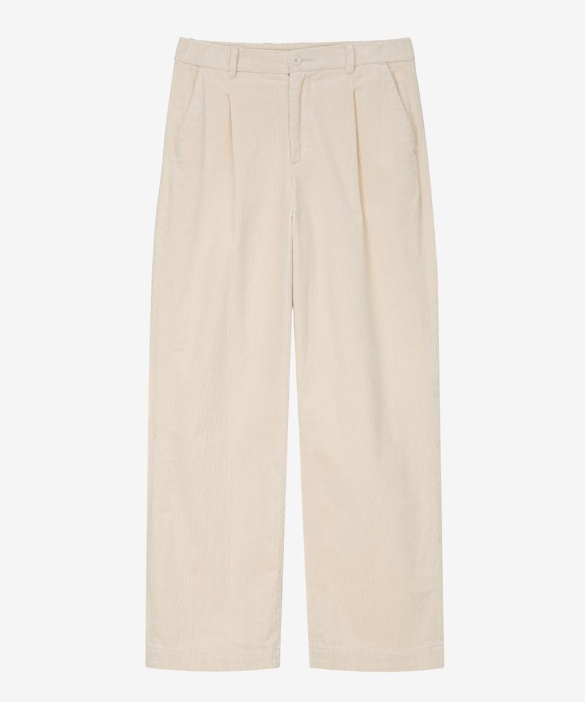 MINDBRIDGE Wide Single-Pleat Corduroy Elastic Pants - 2 Colors