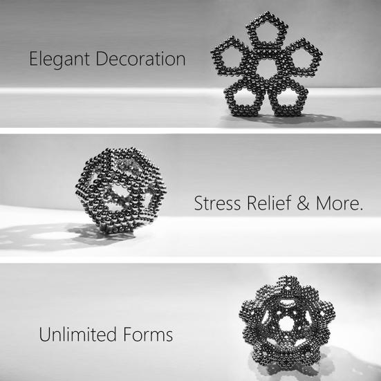 216Pcs 3mm Colorful Magnetic Balls Cube Stress Relief Early Education Puzzle Toy