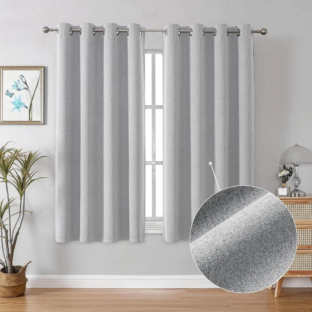 350m Height Solid Color Living Room Curtains 310CM Length 100% Blackout For Faux Linen Bedroom High Ceiling Window Curtain