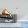 Abstract Ox Girl Resin Sculpture Tabletop Figurine Home Decor Traditional Chinese Cattle Statue for