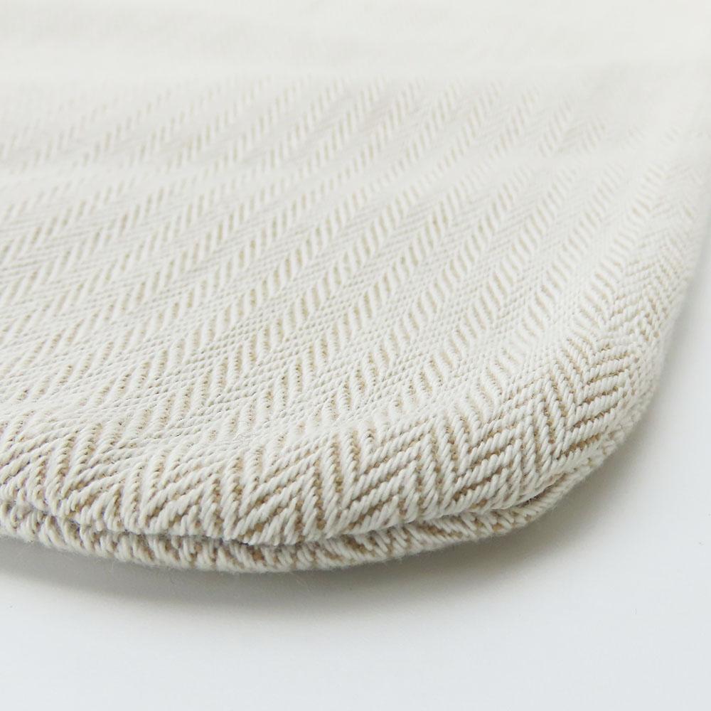 Used HERMES Shoulder Bag Alain GM Cotton/leather Beige Blue Shoulder