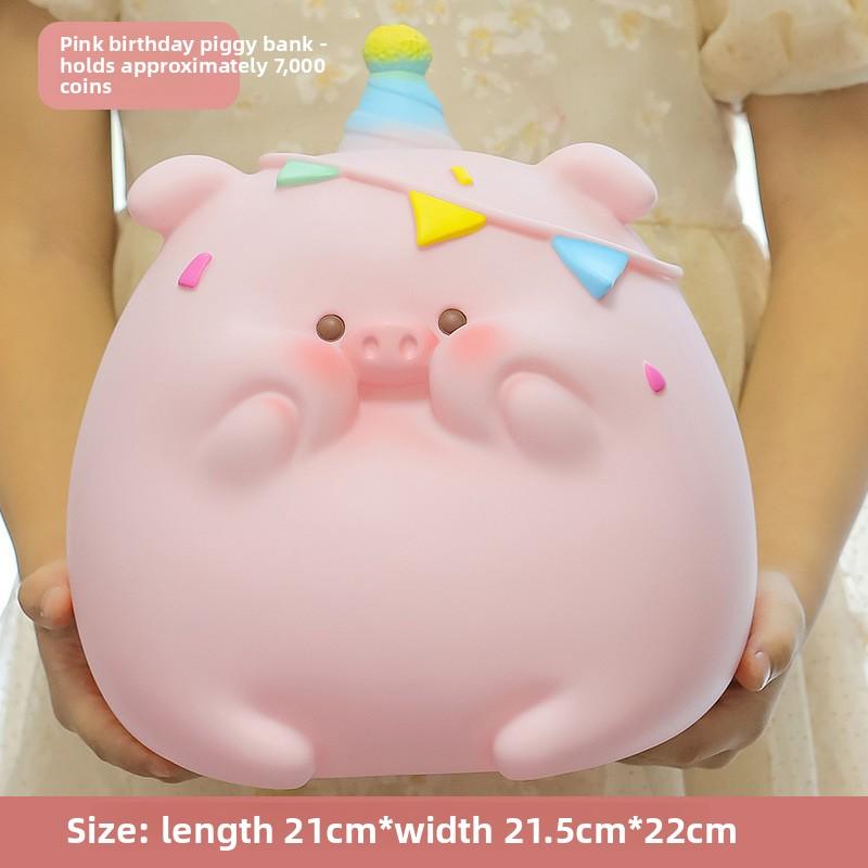 Cartoon Baby Pig Savings Jar with Rubberized Anti-drop Coating, Cute Pig Boi Piggy Bank, for Children's Festival