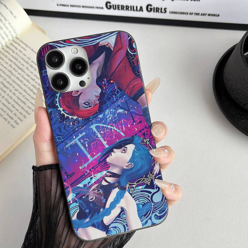 Graffiti Arcane Jinxs Phone Case Corrugated Pattern Phone Case For IPhone 17 Air 16 15 14 13 12 11 Plus Pro Max Shockprooof