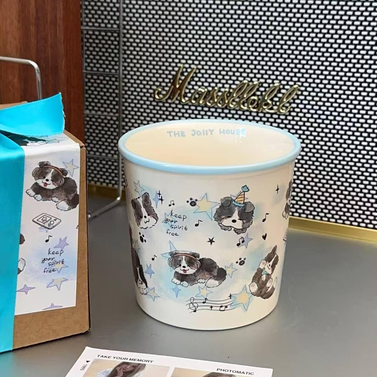 

Original Polka Dot Tomato Mug, High-Value Gift Box, Hand-Held Cup, Household Ceramic Cup, Girls Souvenir 301-400ml